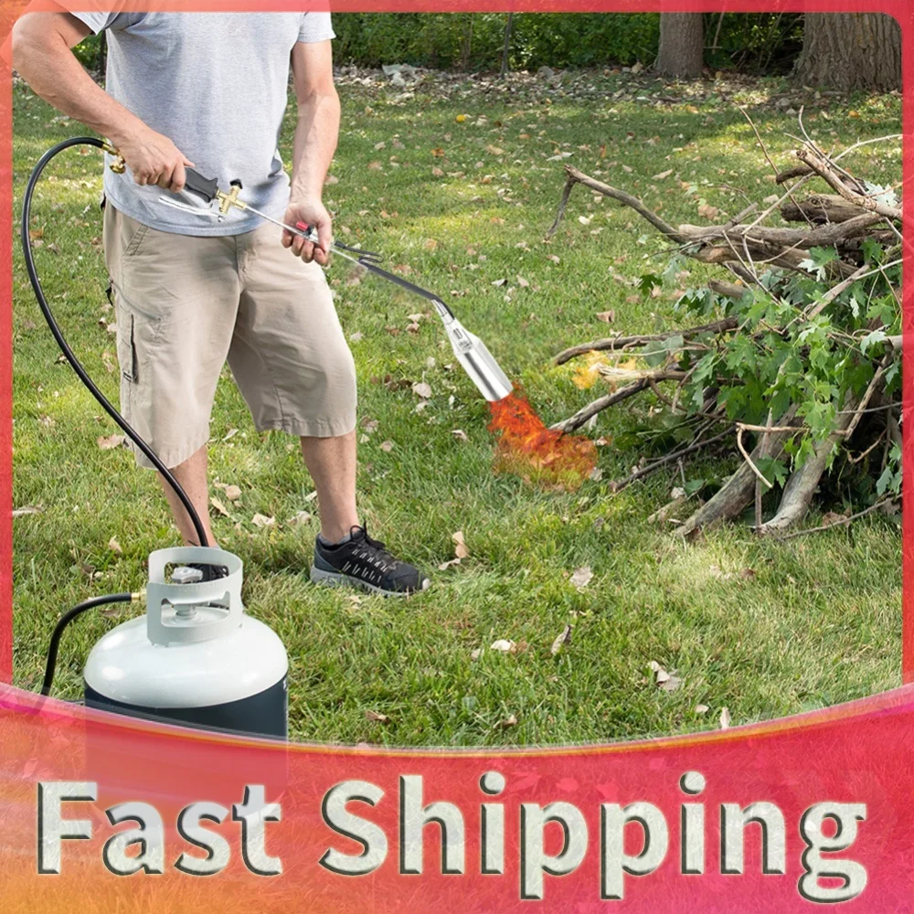 Propane Torch Burner with Hose Torch Heavy Duty Flame Torch for Snow Melting Asphalt Garden