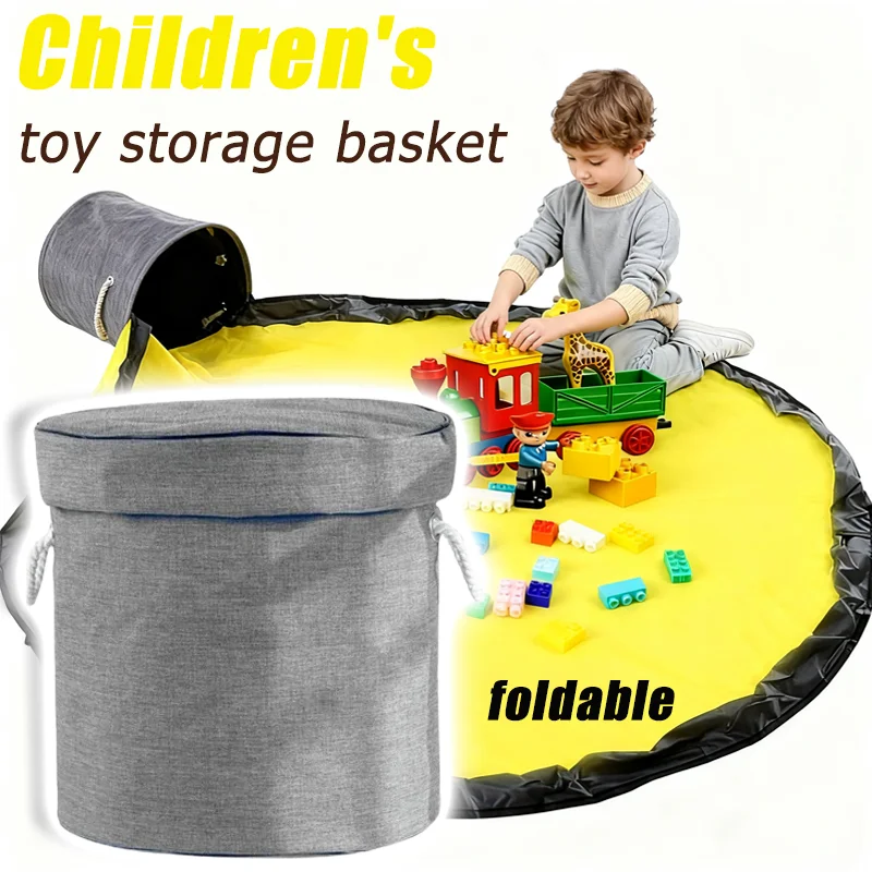 ألعاب أطفال سلة التخزين طوي حقيبة الغسيل المنزلية لطيف القطن الكتان دلو الكرتون طباعة الملابس المنظم سلال