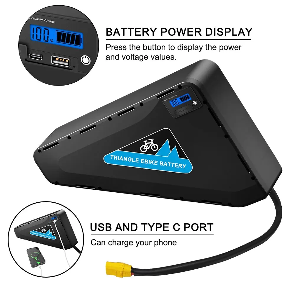 

Plastic shell triangle 48V25AH28.8AH30AH35AH crossbeam lithium battery modified to assist mountain bikes