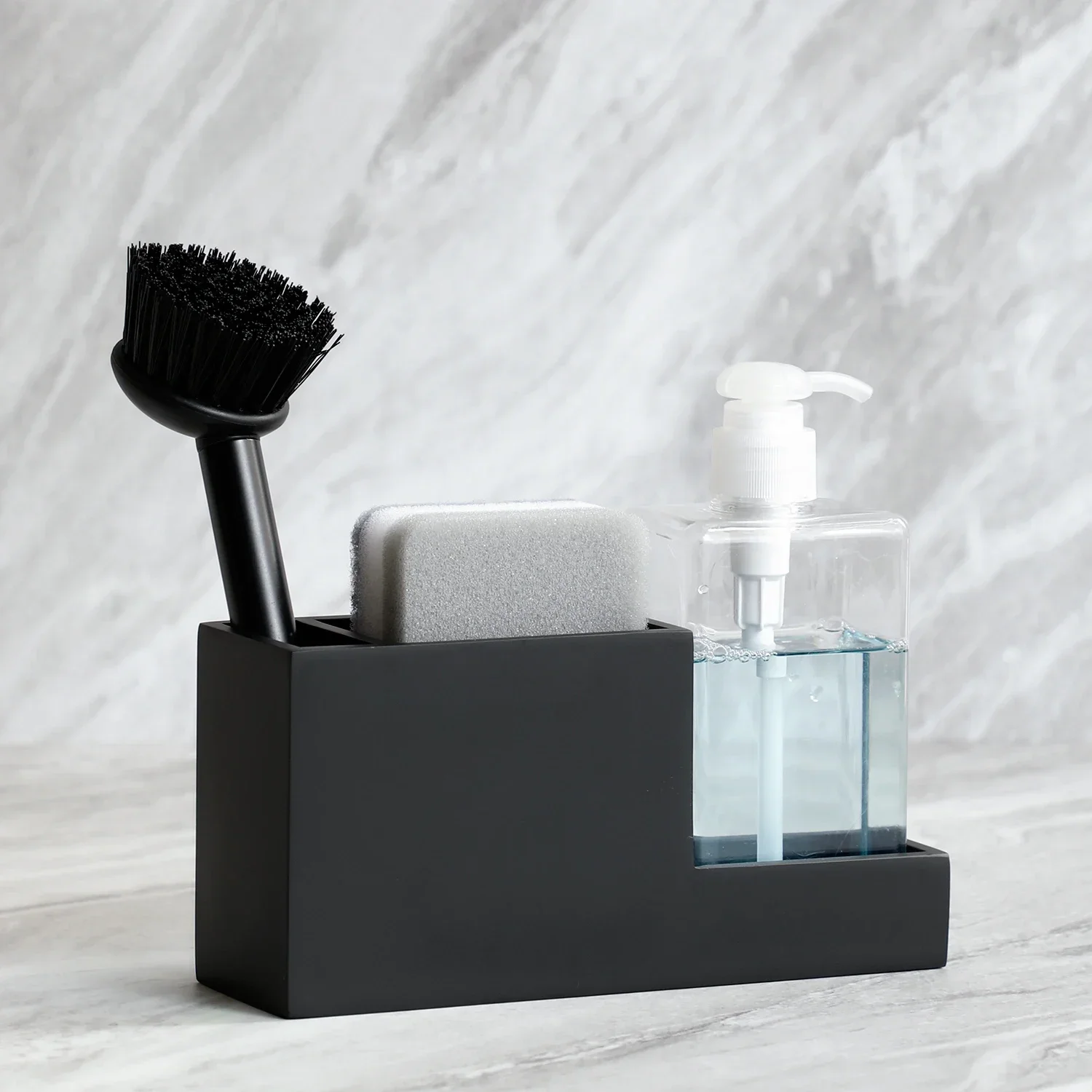 

Sponge Holder for Kitchen Sink Organizer Sponge Organzier torage with Brush Holder soap Dispenser Kitchen Accessories