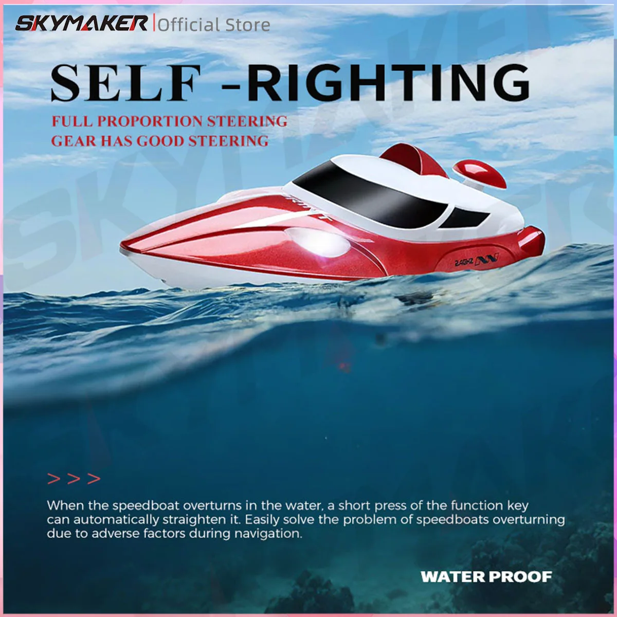 WLtoys Wl918 barco RC de alta velocidad 35 km/h barcos de carreras de velocidad con Control remoto 2,4 GHz Capsize alarma de batería baja barco RC juguete regalo para niños