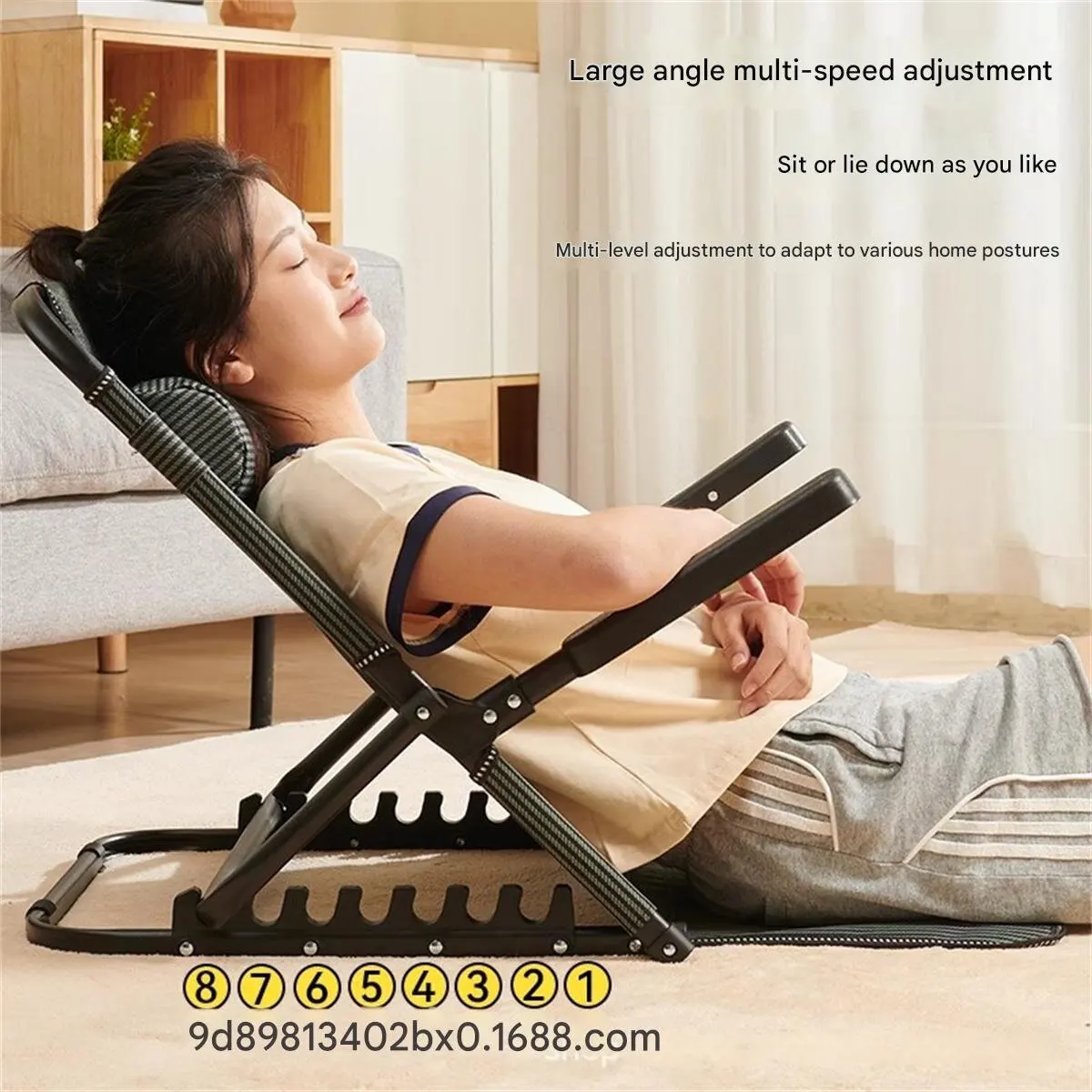 Legless bed, rice brush, mobile phone chair, college dormitory, elderly care chair, lazy game, waist protection tent recliner