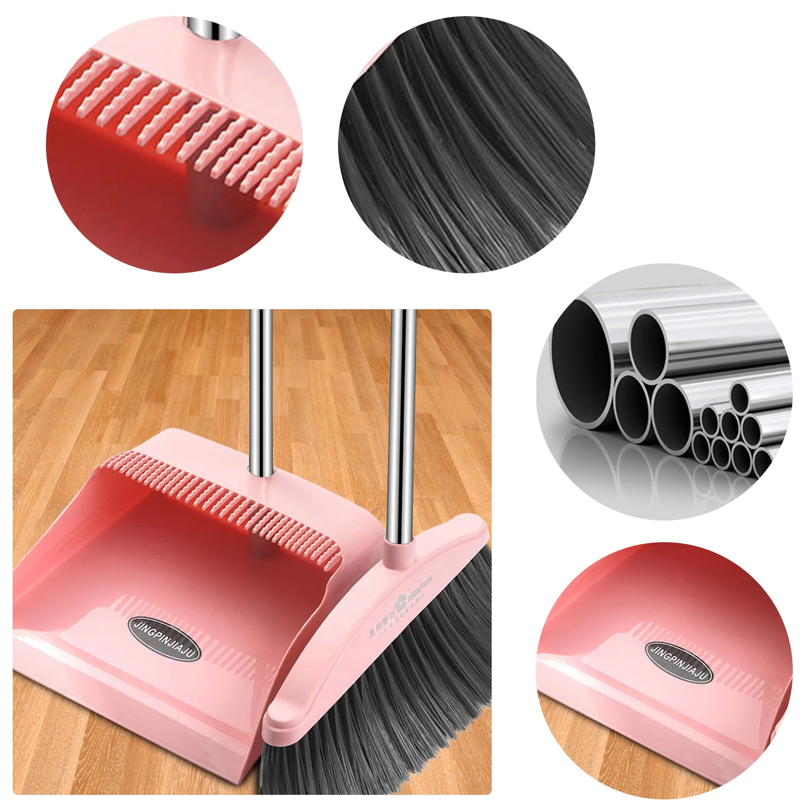 Cleaning Brush Broom Dustpans Set Broom and Scoop Set Folding Dustpan High-end Bathroom Water Wiper To Sweep Magic Brush Garbage