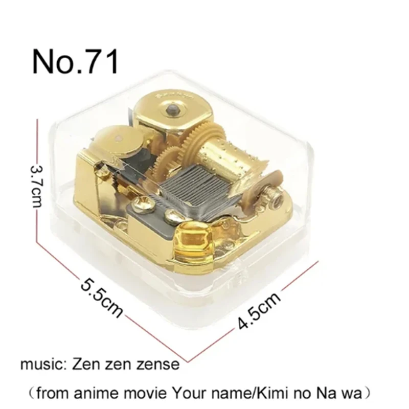 acrylic mechanical for elise swan lake lilium your name music box for Chirstmas new year gift