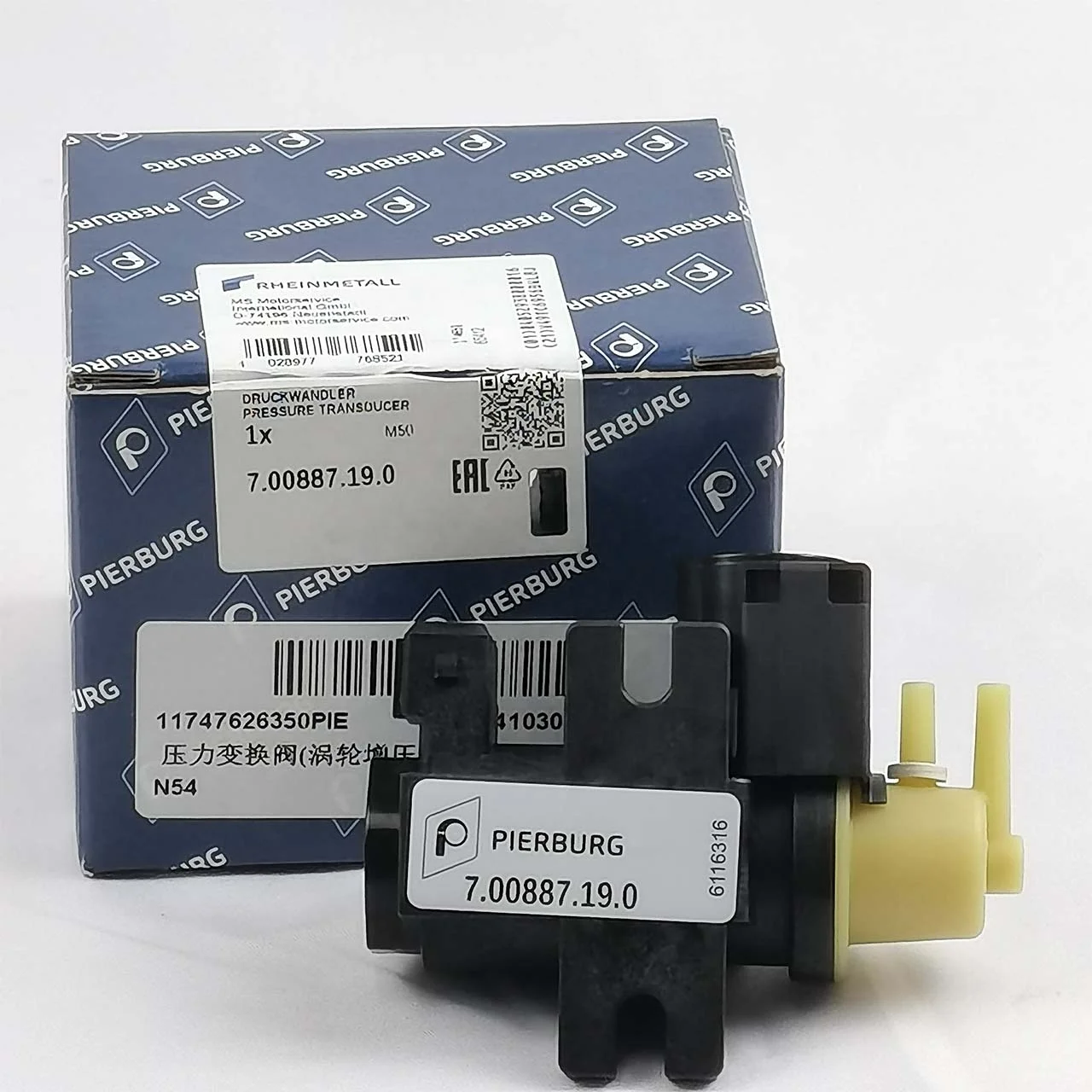 Free Shipping Genuine 11747626350 For BMW 335i 550i 535i F01 750i N54 For PIERBURG Turbocharger Pressure Converter view 4