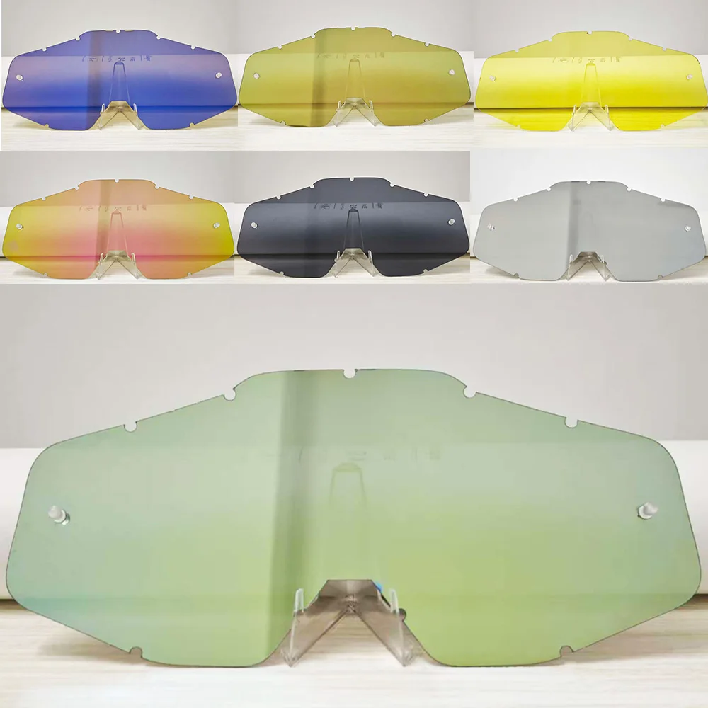 ACC MX Off-Road Motorcycle Goggle Lens, Replaceable Spare Lens, 1/2/3PC Optional, Available in Yellow, Blue, Clear, Lake Green