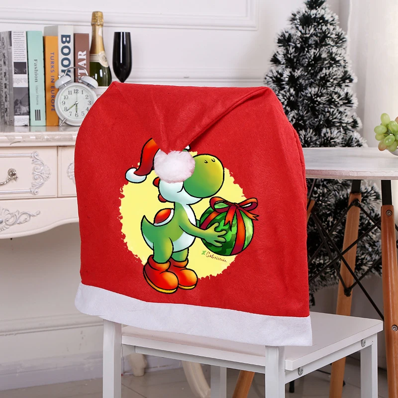 سوبر ماريو برو عيد الميلاد غطاء مقعد أنيمي الكرتون موضة غطاء كرسي 2026 السنة الجديدة عيد الميلاد لوازم ديكور المنزل اكسسوارات #2