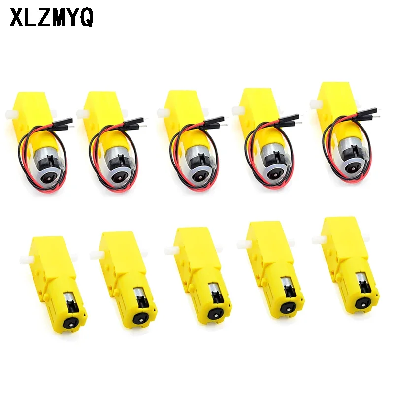 5 قطعة محرك TT 130 محرك السيارة الذكية موتور تروس روبوت السيارة الذكية عمود مزدوج أصفر 1:48 /1:120/ 1:220 محركات تيار مستمر #1