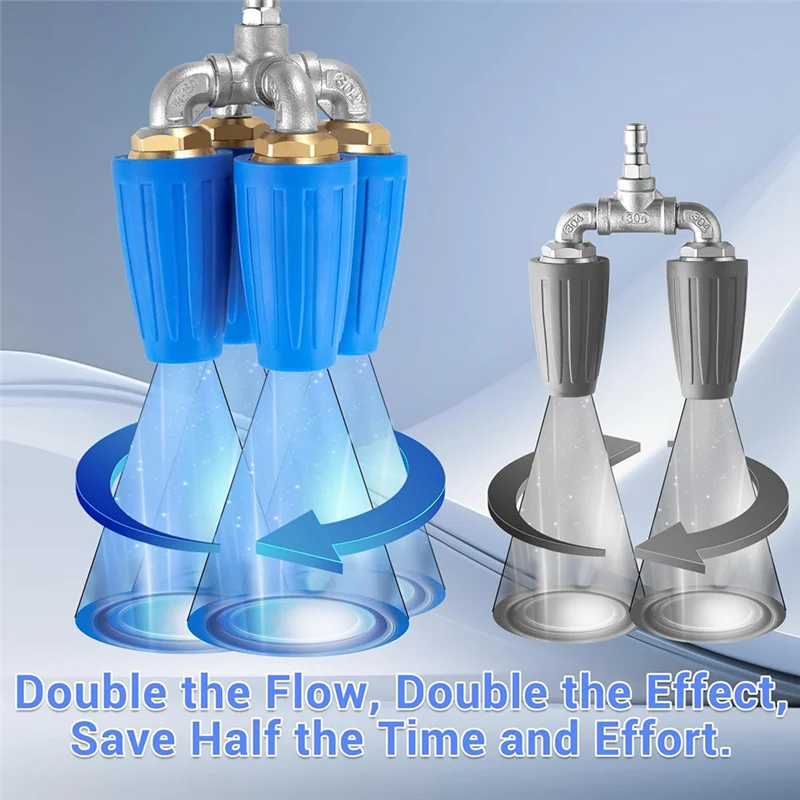 

BMBY-4-In-1 Turbo Nozzle Pressure Washer,Dual Turbo Nozzle Pressure Washer,Rotating Turbo Nozzle With 1/4Inch Quick Connector