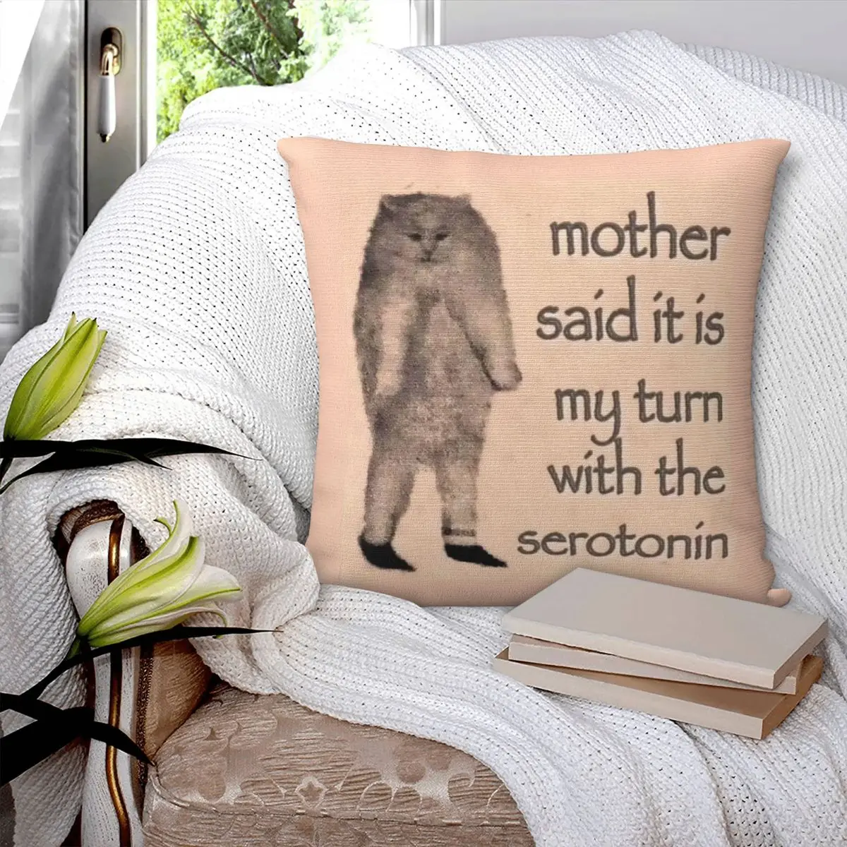 Mother Said It Is My Turn With The Serotonin Square Pillowcase Pillow Cover Cushion Zip  Comfort Throw Pillow for Home Bedroom