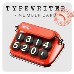 Typewriter style Temporary Parking Card License Plate Temporary Stop Sign Phone Number Plate Hidden Car Interior Accessories