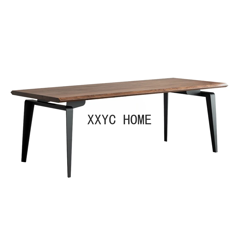 

Nordic Light Luxury Household Solid Wood Dining Table Ash Italian Designer Large Board Table Simple Workbench