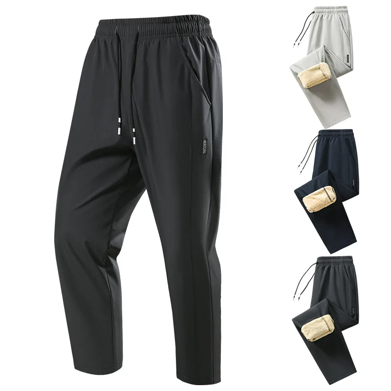 

Кашемировые спортивные штаны Брюки для бегаМужские спортивные штаны с эластичной резинкой на талии Спортивные повседневные брюки Одежда для фитнеса Черный Серый