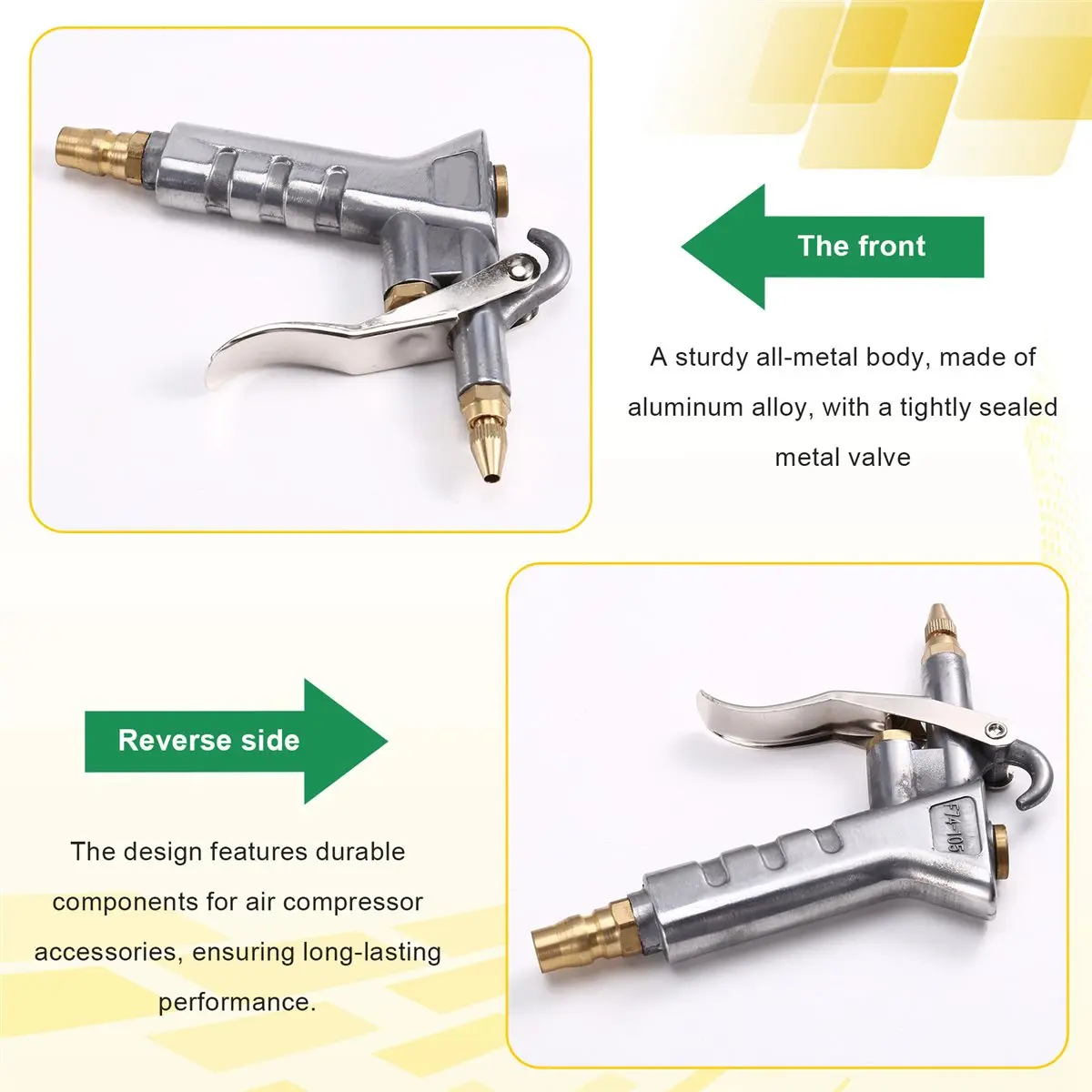 DT56 Metal Air Blow with Adjustable Brass Nozzle and Steel Extension,Ideal for Comprehensive Cleaning
