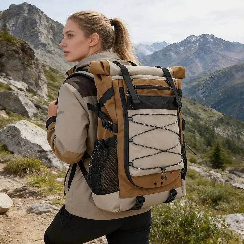 Backpack 25L Nylon Waterproof Extra Large Outdoor Hiking Mountaineering Camping Travel Laptop Daypack Durable