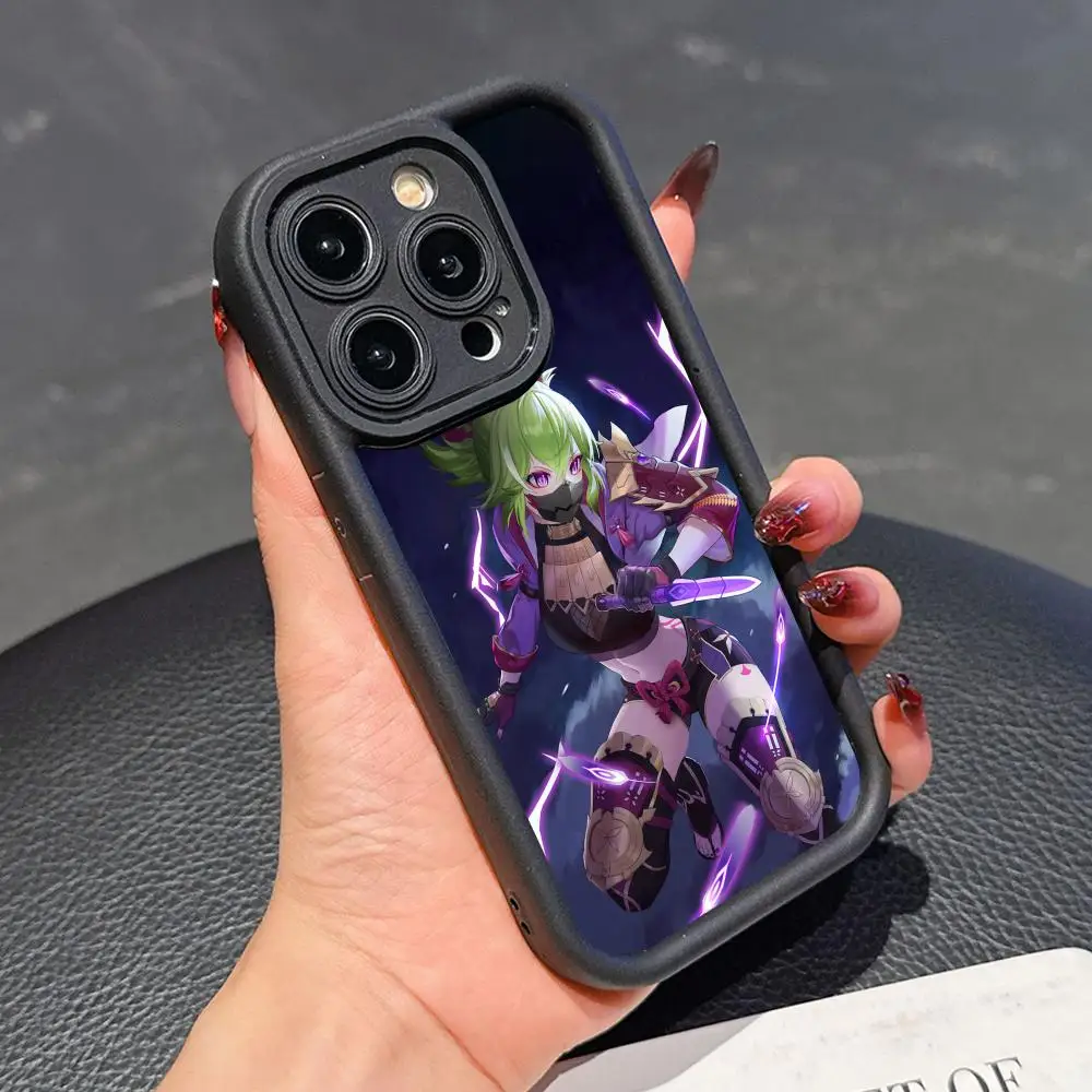 

Чехол для телефона Game GI Kuki Shinobu для iPhone 17 16 15 14 13 12 11 Air Pro Max Plus, утолщенный, из ТПУ, цветной, красивый дизайн