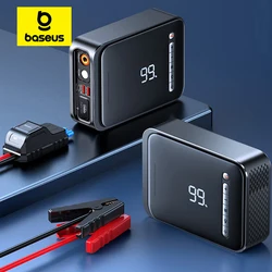 Baseus 2 In 1 Car Air Pump 8000mAh Power Bank Portable Air Compressor with LCD Digital Display Car Tire Inflator Pump