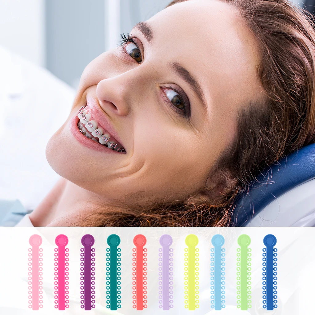 1040 Stück/Packung AZDENT Dental Kieferorthopädische Elastische Ligaturen Bänder Ligationsringe 48 Farben Zahnmedizinische Materialien – Detail 5