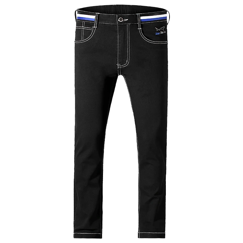 Bruce&Shark 2023 Men's Jeans Summer Stretching Cotton Straight Leg Casual Fashion Black Jeans men's pants big size 42 korean