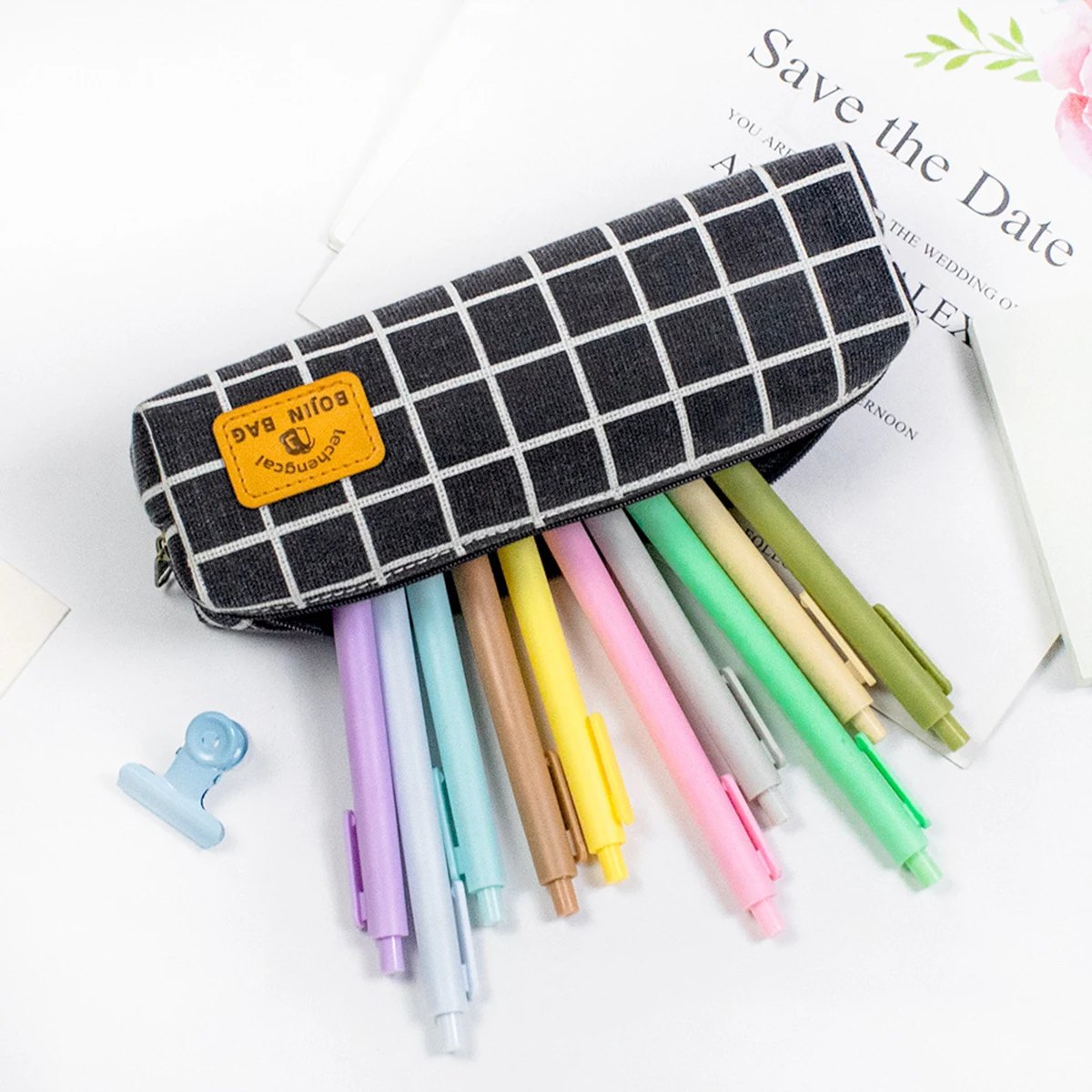 1 Pc Simple Plaid P…