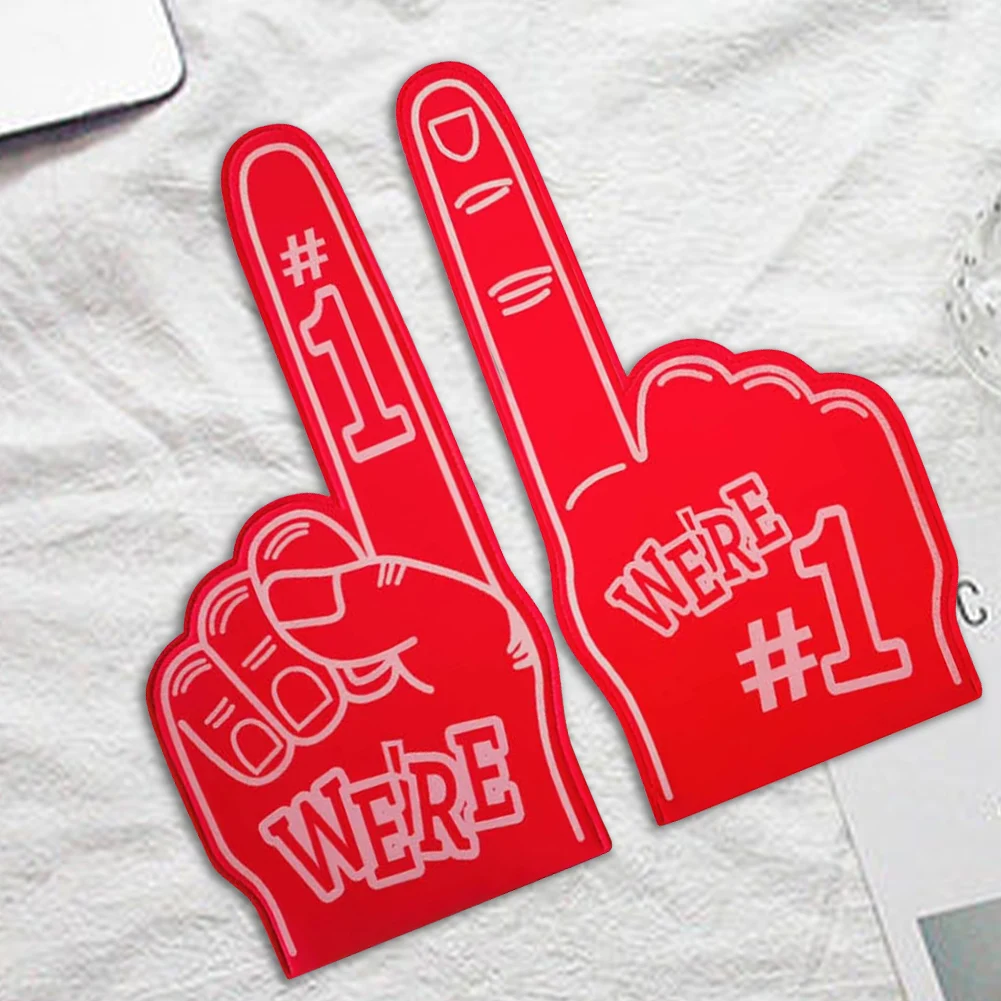 1PCS Cheering Event Gloves No. 1 Games Cheer Gloves Cartoon Giant Cheering No. 1 Finger for Cheering Cheerleading Celebration