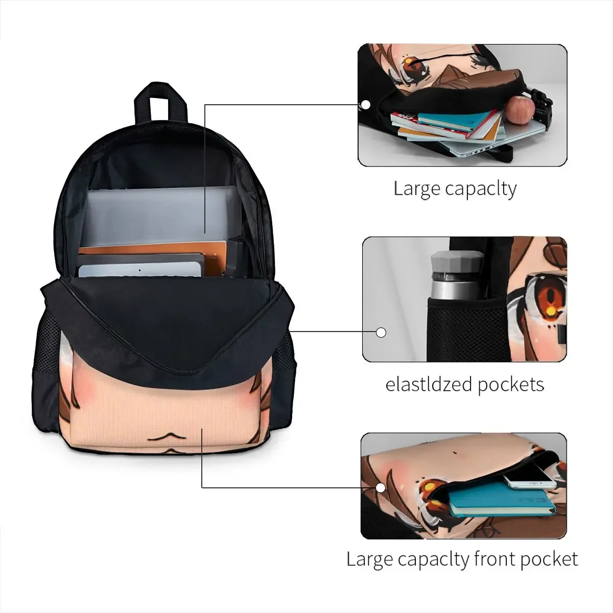 Felix Ferris Argyle ReZero Starting Life Backpacks Boys Girls Bookbag Students School Bags Rucksack Laptop Rucksack Shoulder Bag