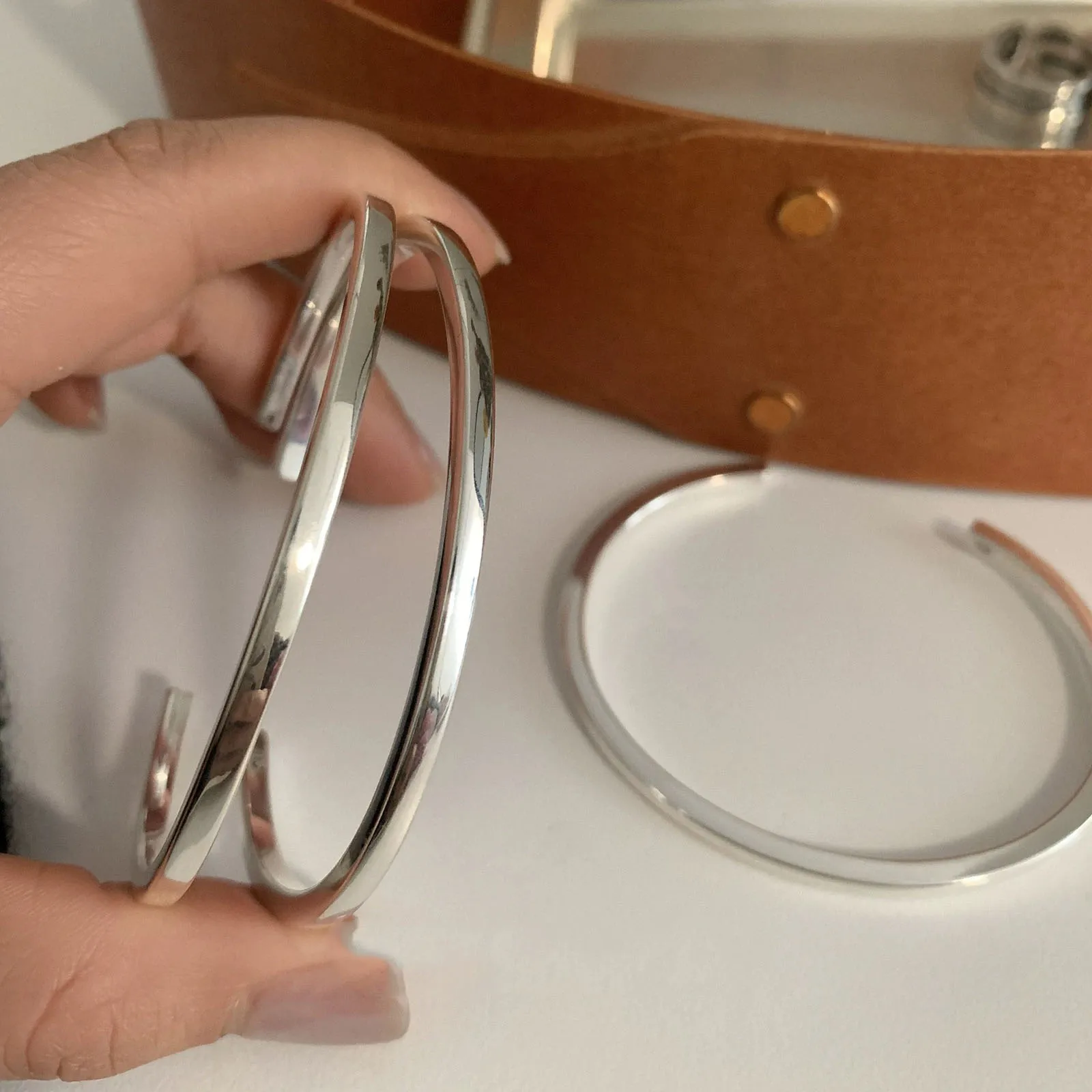 

925 Sterling Silver Bracelets for Women Accessories Trend Simple Narrow Pendant Party Jewelry Gift