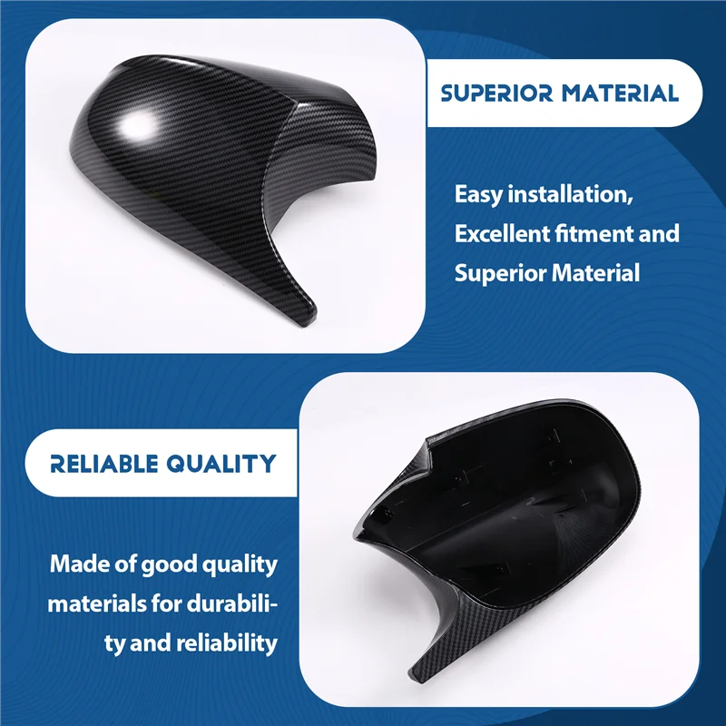 

X39A-Side Mirror Case Carbon Fiber Cover Trim For BMW 1 3 Series E87 E88 E90 E91 Car Rearview Mirror Pattern Shell