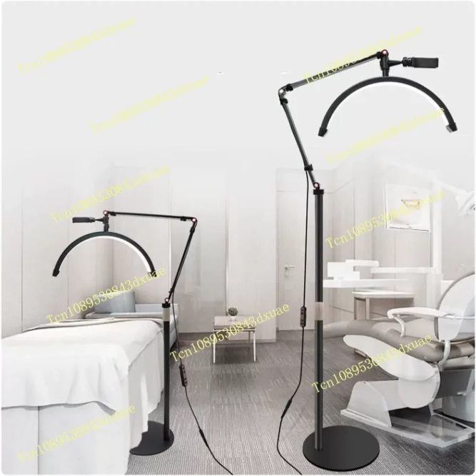 HD-M2X 20W half-moon LED video light 3000K-6000K dimmable, with metal holder and mobile phone holder