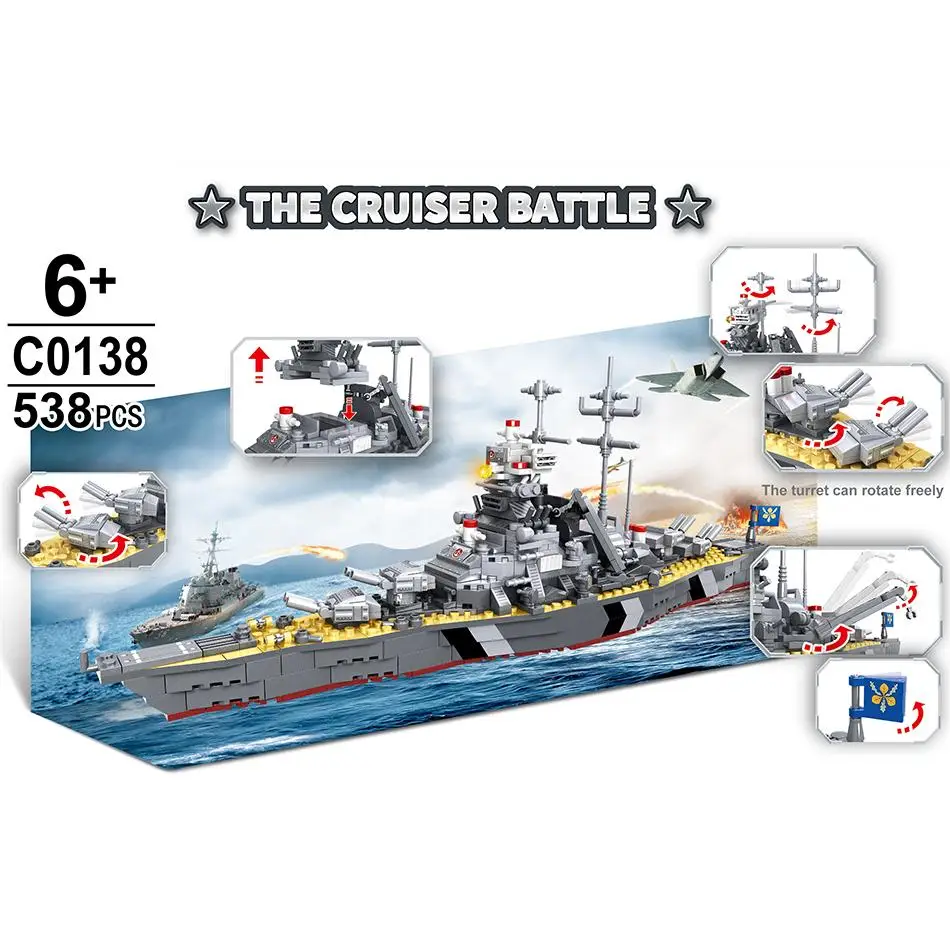 Warship Building Blocks Assembly Set, Military Series Historical Warship Models, Adult Collection Display Toys, Enthusiast Gifts