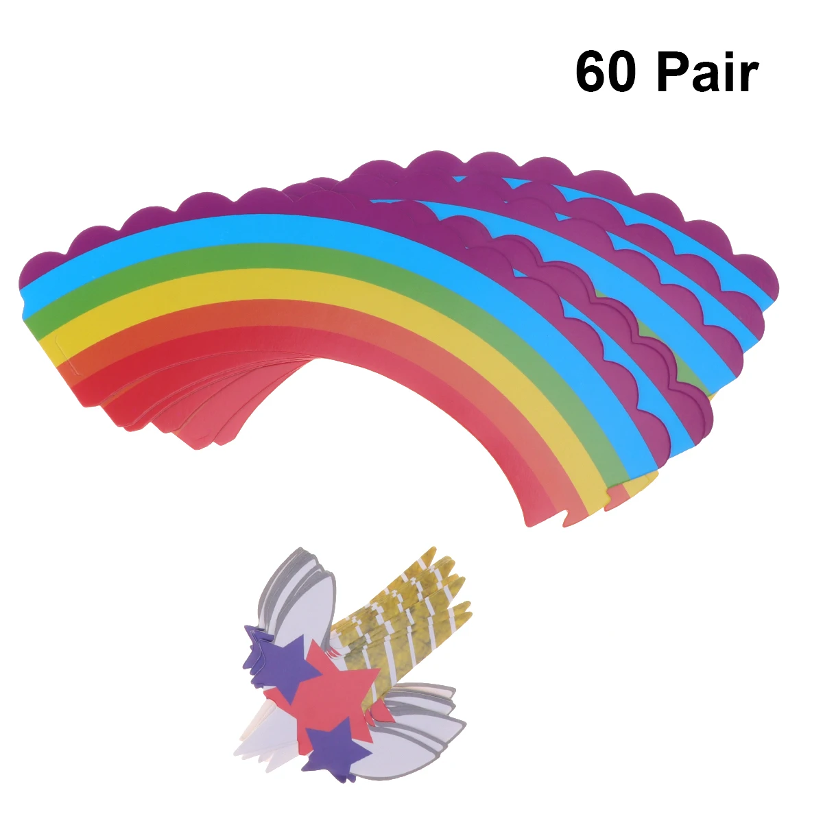 

60 Sets Cake Wrapper Unicorn Topper Party Supplies Cupcake Decorations Kids Birthday Baby Shower Wedding Bridal Muffins Pastries