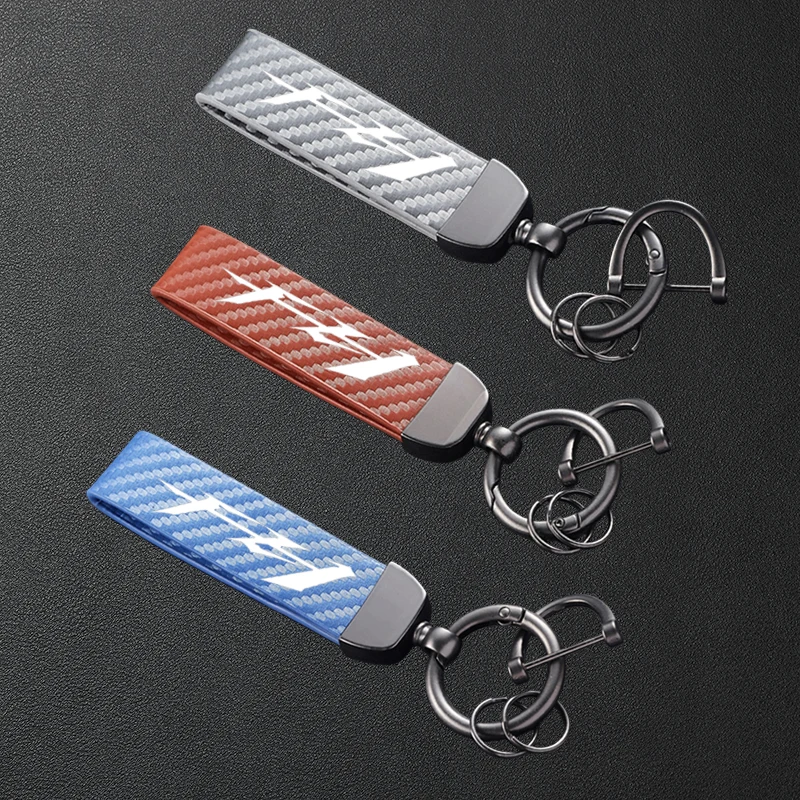 

For YAMAHA FZ1 FZ 1 FZ-1 Accessories High-Grade Carbon Fiber Patterned Motorcycle Keychain Metal Keyring
