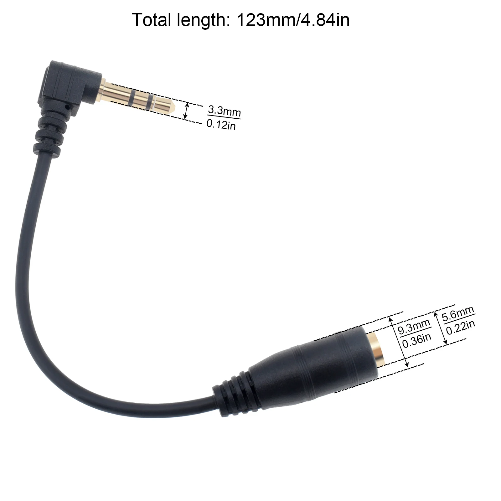 3.5mm Microphone Adapters 4 Pole to 3 Pole Converter Adapter Cable Audio Stereo Mic Conversion Line Microphone Accessories