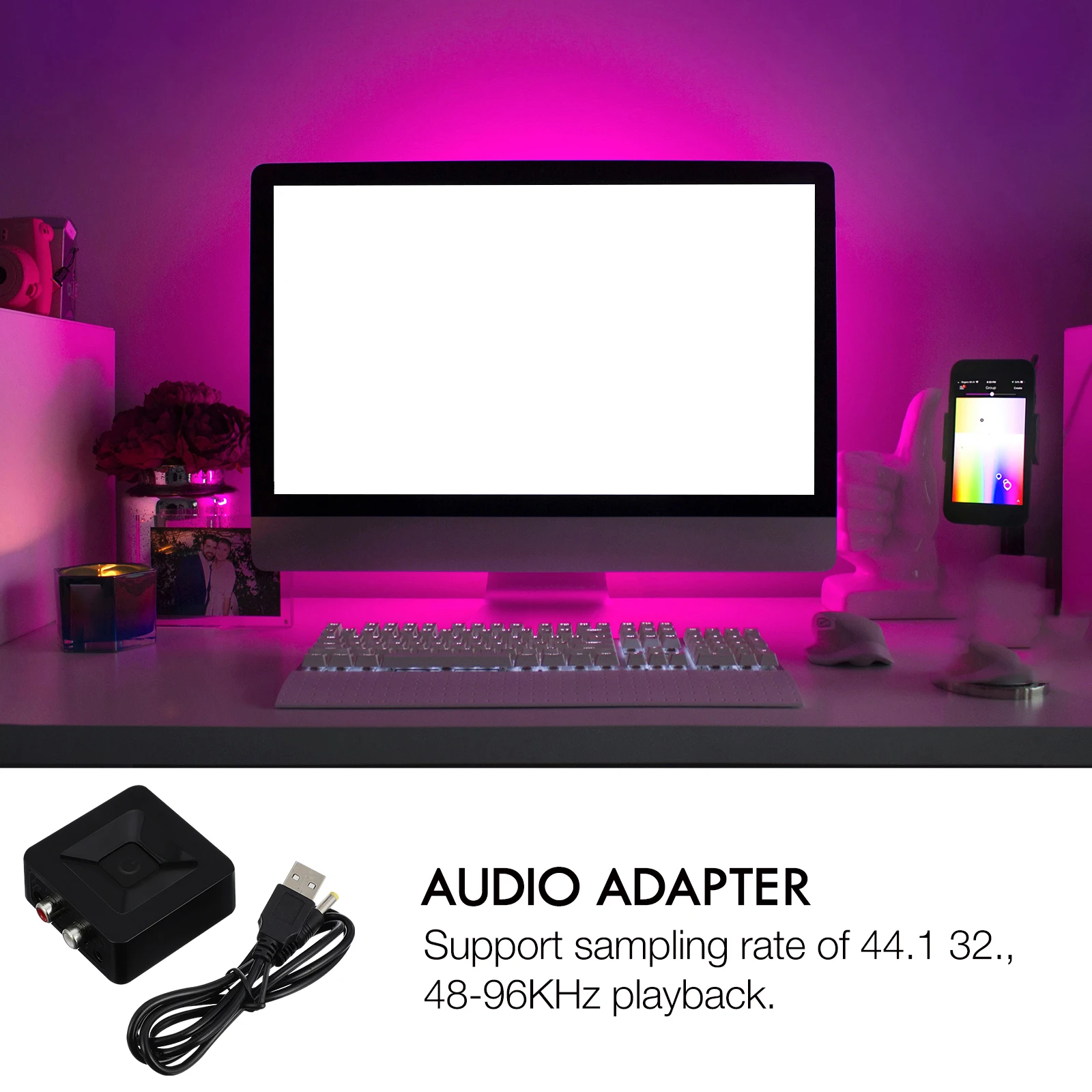 

Digital Audio Converter 3.5MM 44 48 96KHz Sampling Rate Home Professional Audio Switching Noise