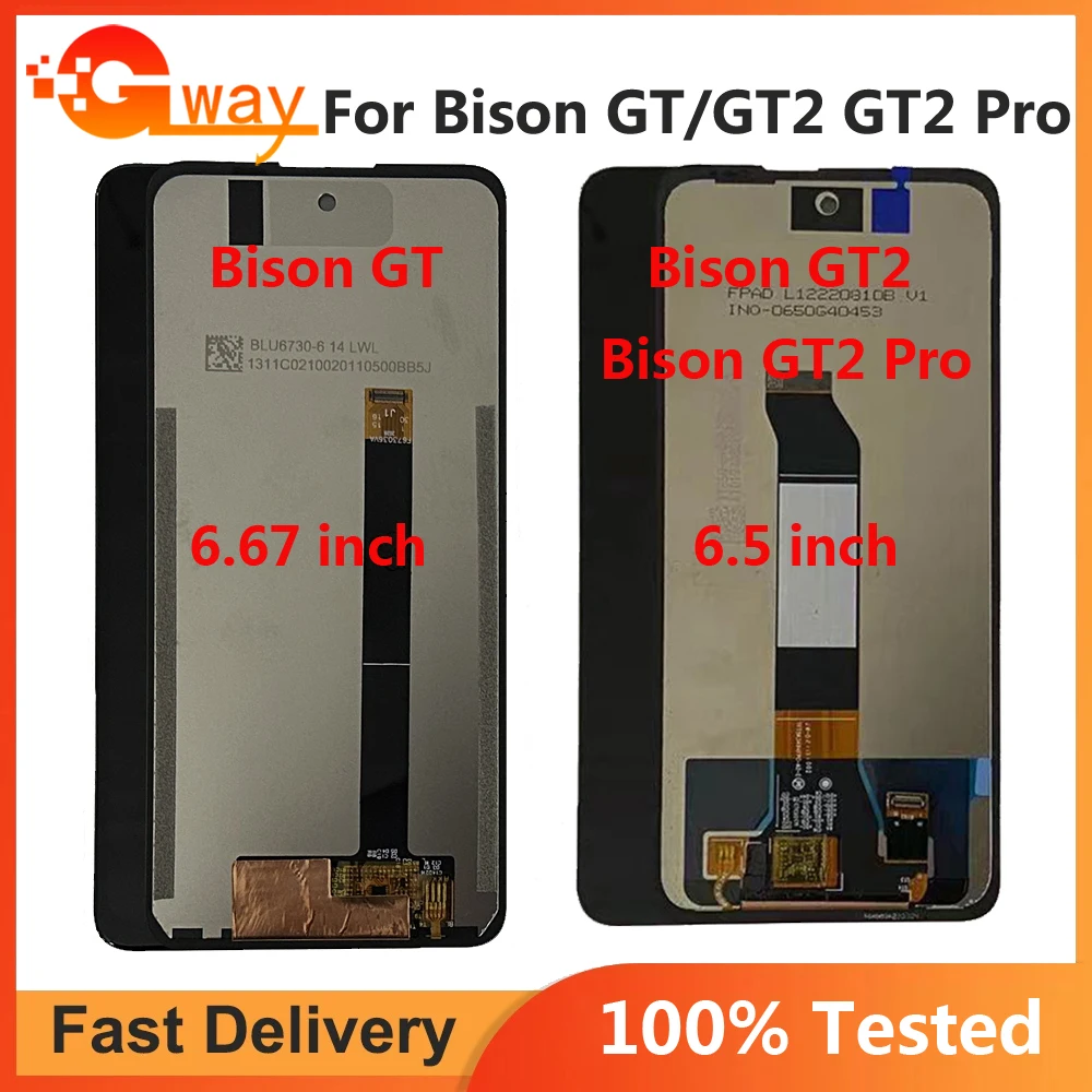 

6.67" Original Tested For Umidigi Bison GT LCD Touch Screen Digitizer 6.5" For UMIDIGI BISON GT2 GT2Pro Display LCD Sensor