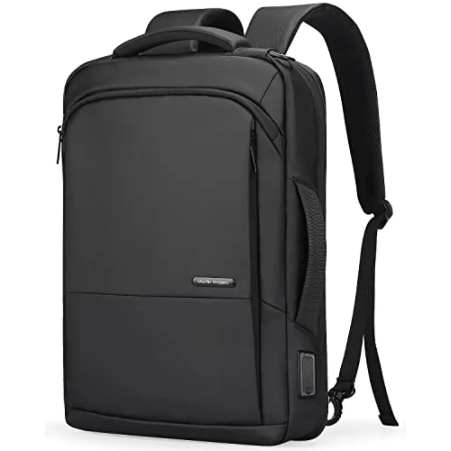 

Muzee Laptop Backpack for Men15.6 Inch Slim Business Backpack with USB Charging Port Water-Resistant High-Tech Daypack Casual B