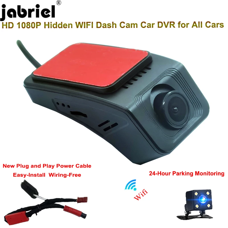 

Jabriel For Ford for Honda for Toyota for Geely for BYD for Kia All Cars 1080P WiFi Car DVR Dash Cam Camera 24H Video Recorder