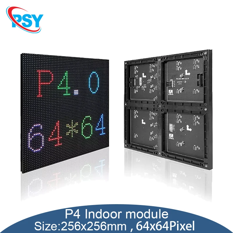 

2pcs/Lot P4 Factory Direct LED Matrix 256X256mm Indoor SMD Full Color Module RGB 64x64 Pixels Billboard HUB75 Interface Panel