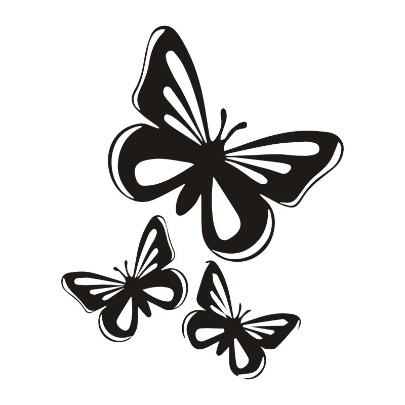 20x16cm butterfly cartoon vinyl car sticker, PVC material, cute style accessories, affordable waterproof and sunscreen30-11.6cm