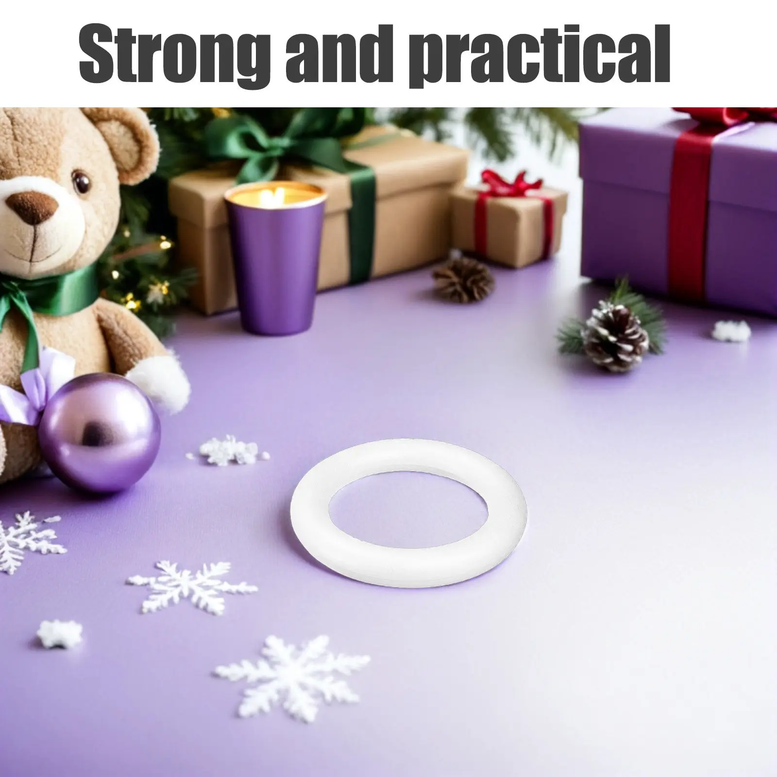 Foam Circles for Crafts DIY Blank Craft Foam Circle Rings Lightweight Decorative Party Ornament Supplies for Christmas
