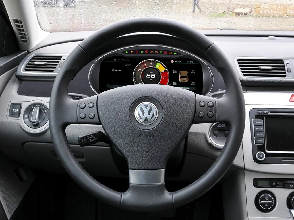 12.3Inch For VW Volkswagen Passat B6 Magota B6 2003~2010 Digital Cluster Dashboard Speed Table Car Virtual LCD Meter Screen