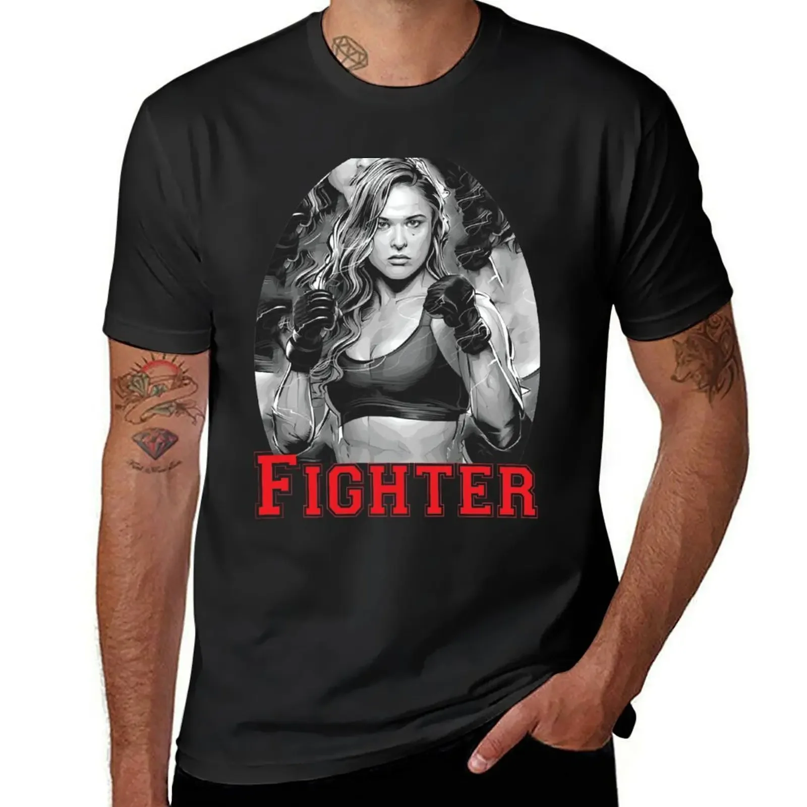 Fighter - Ronda Rousey Classy Art T-Shirt vintage anime shirt graphics customs sublime plus size men clothing