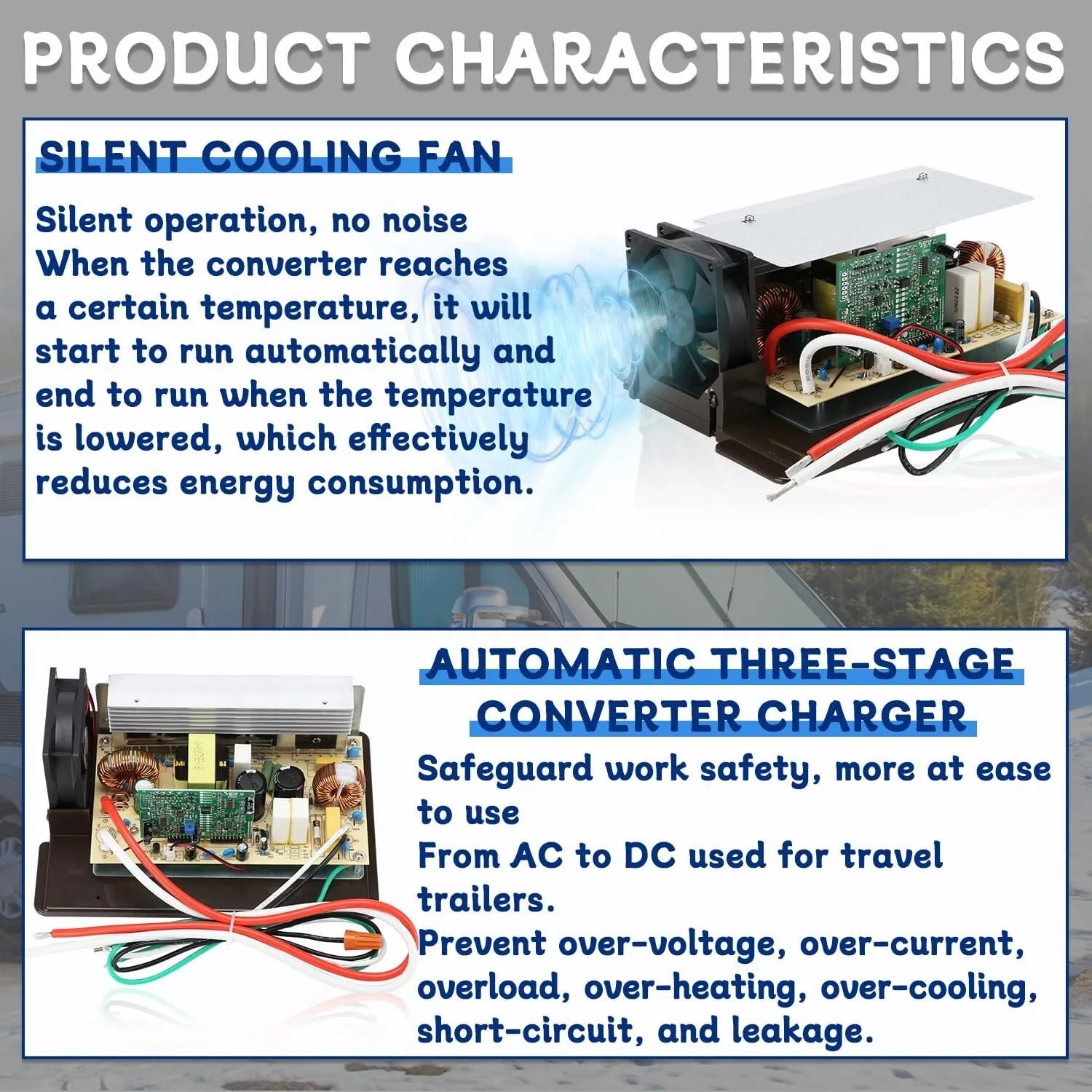 WF-8900WF-8900-AD RV WF-8955-MBA 12 فولت تيار مستمر محول 55 أمبير اللوحة الرئيسية الجمعية استبدال وحدة PRC-1033