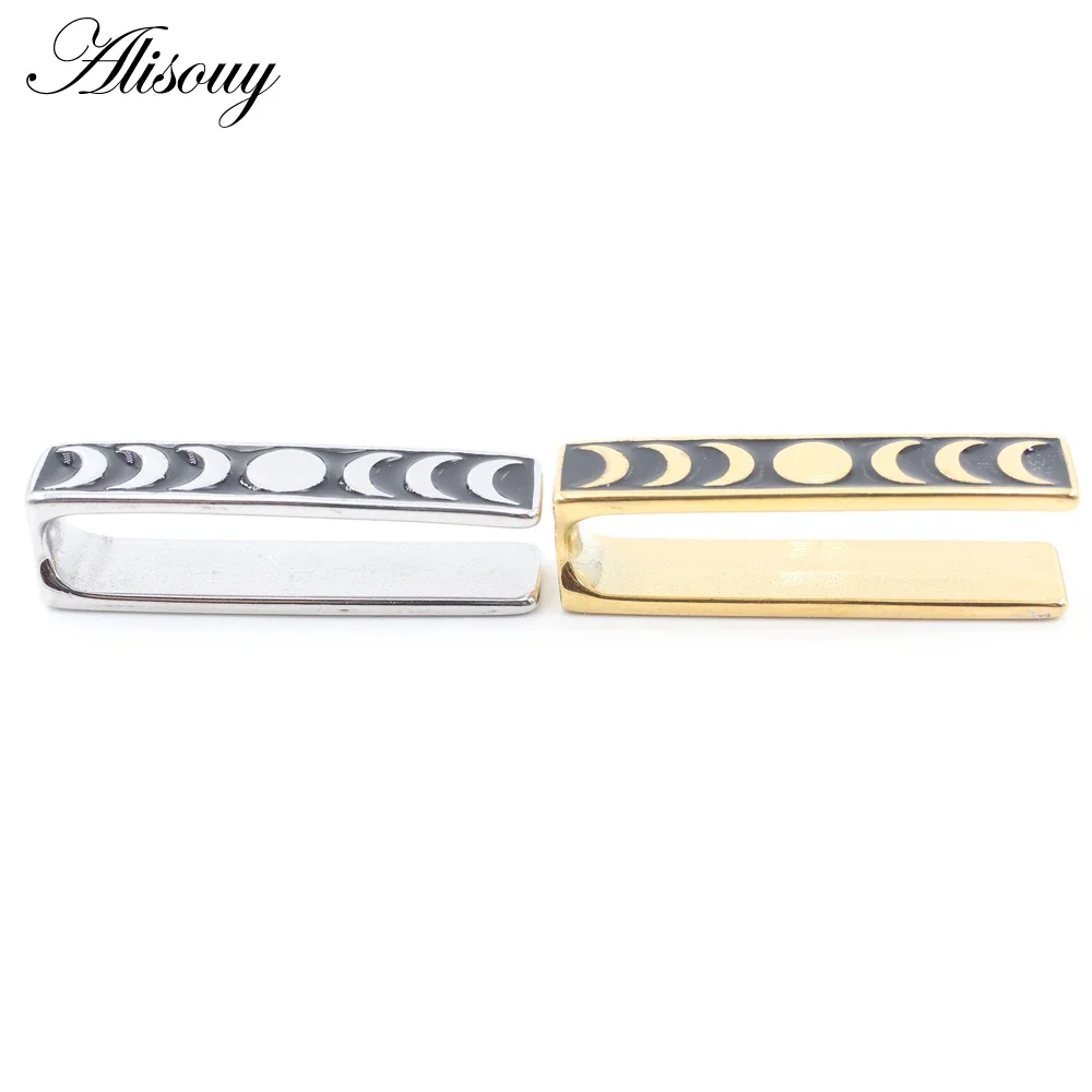 1 Piece Stainless Steel Moon Sun Round Circle Ear Weights Expander Stretcher Plugs Gauges Earrings Body Piercing Jewelry