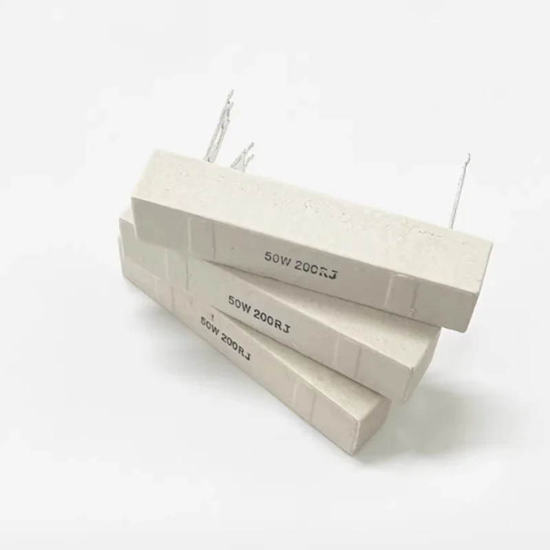 1PCS High-power cement resistor 50W 5% 0.1R 0.5R 1R 2R 3R 4R 5R 6R 8R 10R 20R 25R 30R 40R 68R 100R 220R 390R 1K 2K 120K 150K