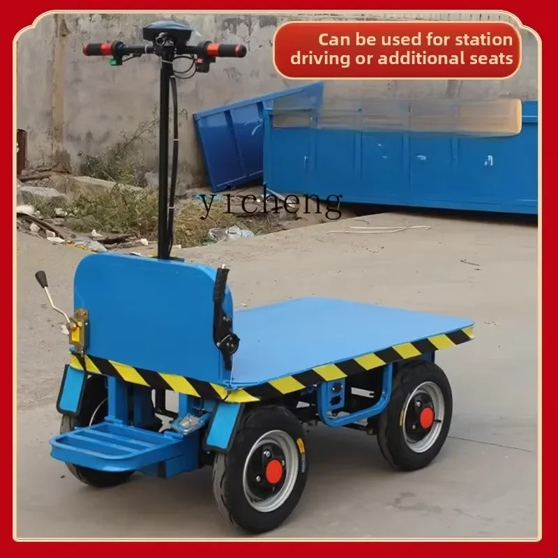 for LSL flatbed truck load king hand push pull goods four wheel battery powered cart warehouse trailer trolley