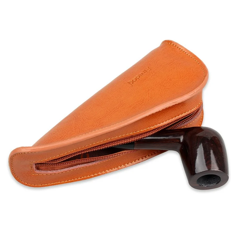 

Vintage Leather Pipe Storage Bag Portable Travel Tobacco Pouch Case Smoking Accessories For Men Retro Leather Pipe Pouch