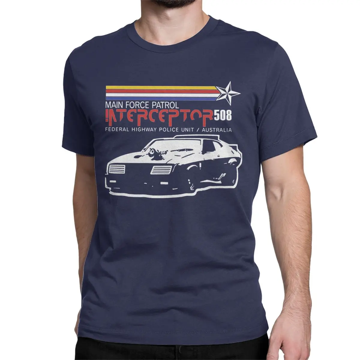 Mad Max Interceptor 508 T Shirt for Men Pure Cotton Leisure T-Shirt O Neck Tees Short Sleeve Clothes Adult