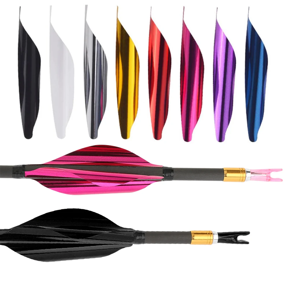 

50pcs Archery Plastic Fletch Vanes 1.8 Inch Spiral Feather Recurve Bow Outdoor Shooting Hunting Right Wing Arrow Fletching