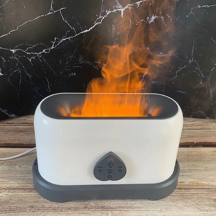 OEM لهب ناشر رائحة بالموجات فوق الصوتية كول ميست مصباح ليد الهواء المرطب النفط الروائح ضباب النار مع أضواء